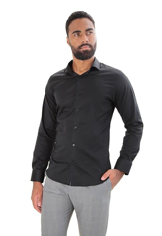 Camisa social super slim fit com elastano