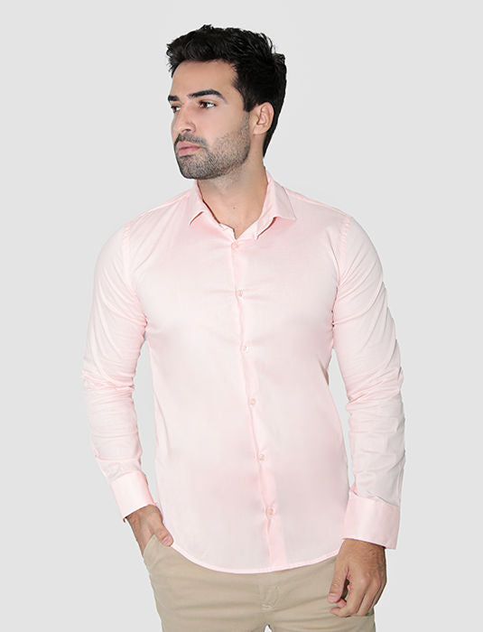 Camisa social super slim fit com elastano