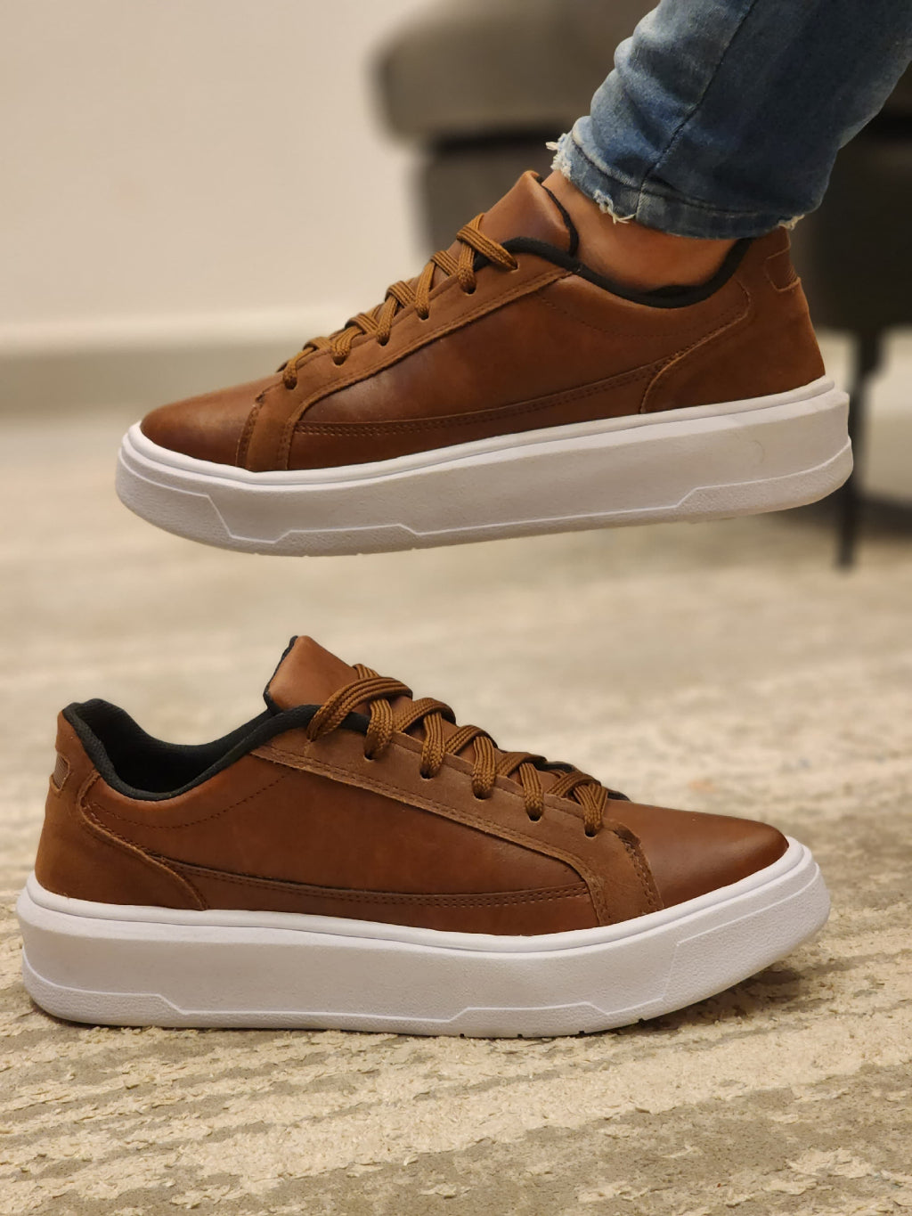 Tênis sola alta sneakers