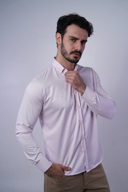 Camisa manga longa slim fit oxford modal button down