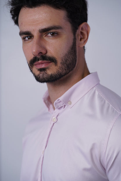 Camisa manga longa slim fit oxford modal button down