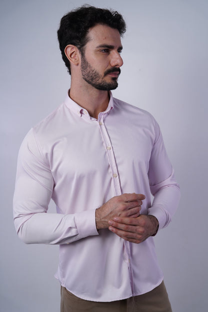 Camisa manga longa slim fit oxford modal button down