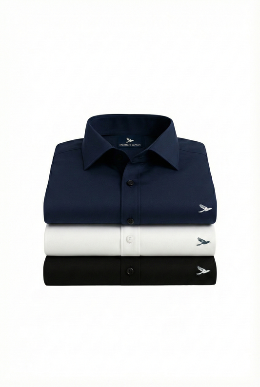 KIT  3 peças Polo Cotton Pima Classic Monttaro Santori