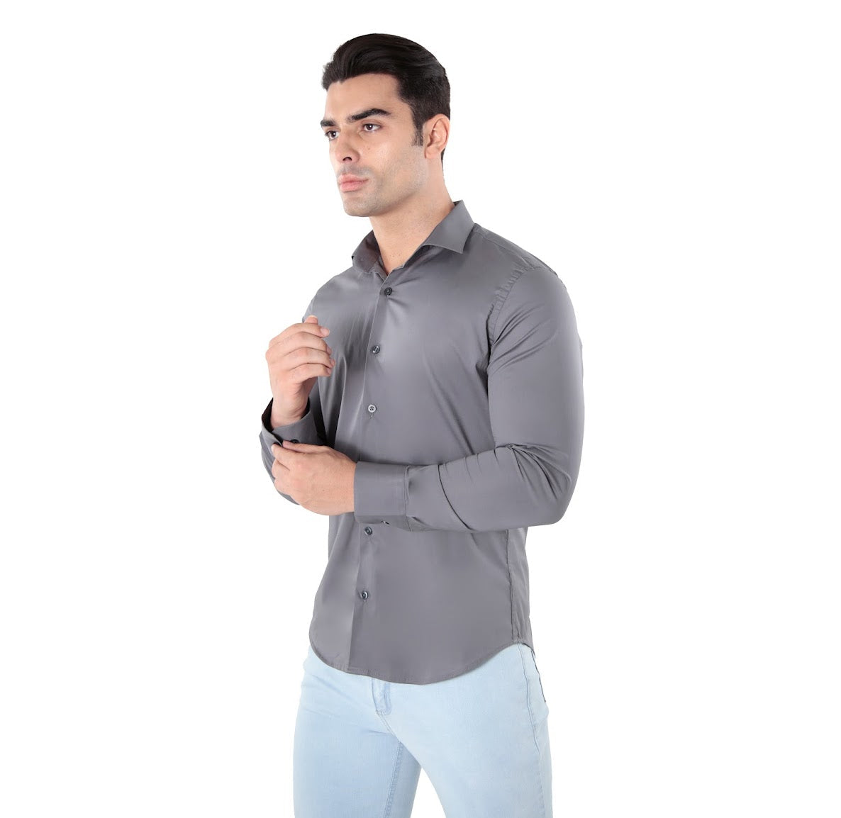 Camisa social super slim fit com elastano