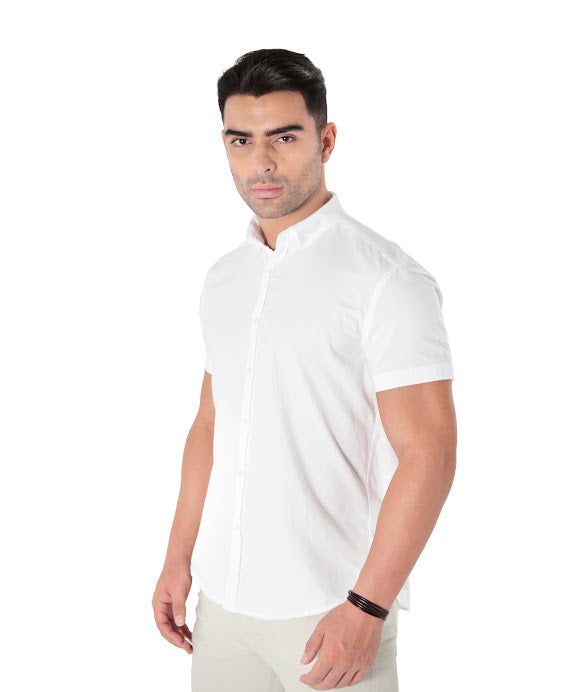 Camisas social manga curta Oxford