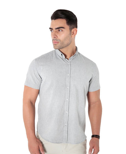 Camisas social manga curta Oxford