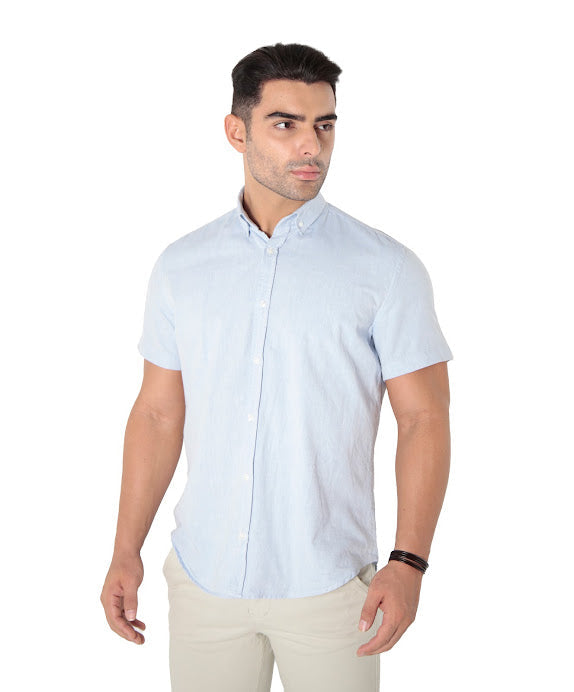 Camisas social manga curta Oxford